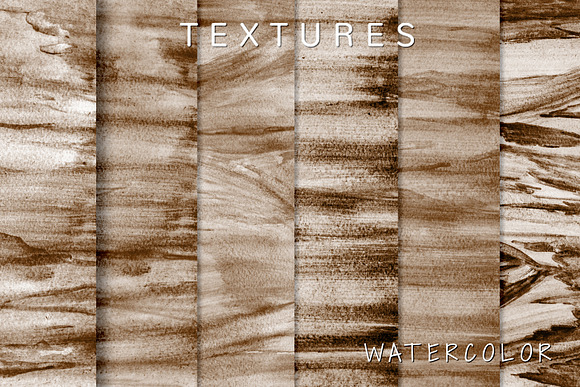 Brown Watercolor textures in Textures - product preview 1