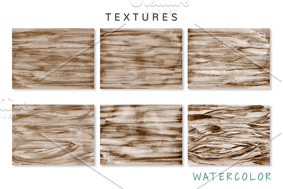 Brown Watercolor textures in Textures - product preview 2