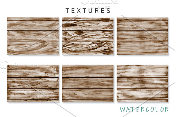 Brown Watercolor textures in Textures - product preview 3