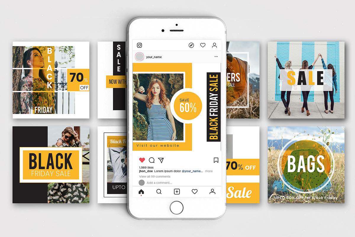 Black Friday Social Media Pack in Instagram Templates - product preview 8