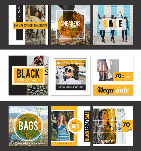 Black Friday Social Media Pack in Instagram Templates - product preview 4