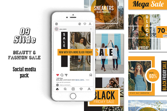 Black Friday Social Media Pack in Instagram Templates - product preview 5