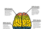 Brain potential infographic template