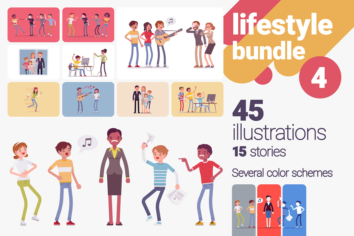 Lifestyle Illustrations Bundle Vol.4 in Illustrations - product preview 8