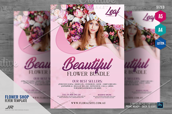 Flower Shop Flyer in Flyer Templates - product preview 3