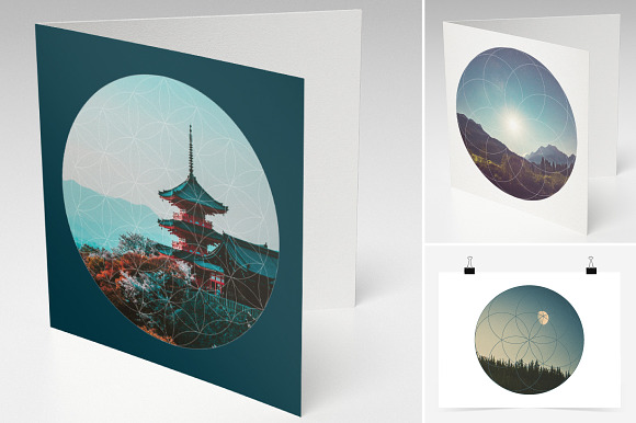 Circular Geometric Overlays in Print Mockups - product preview 5