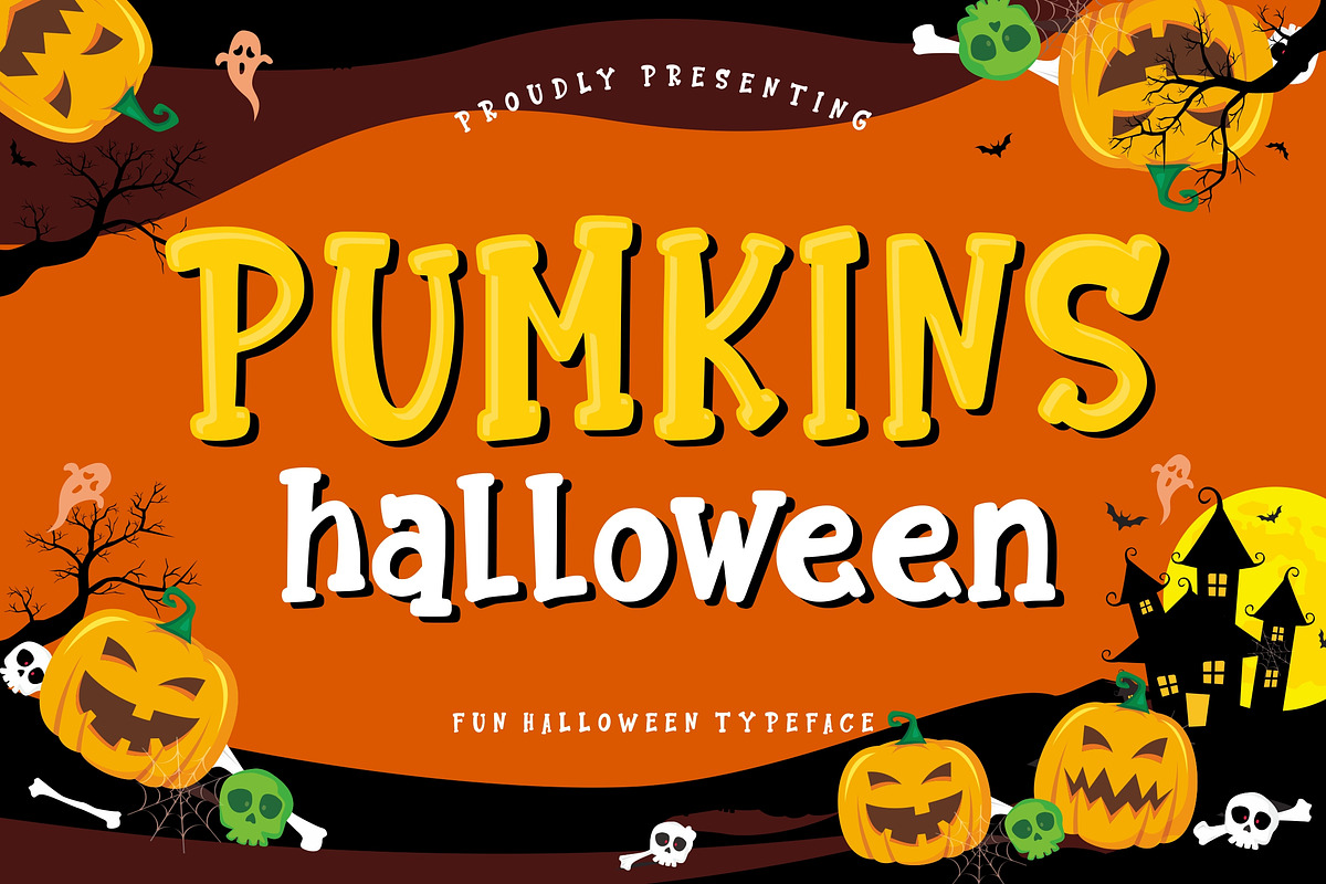 Pumkins Halloween in Halloween Fonts - product preview 8