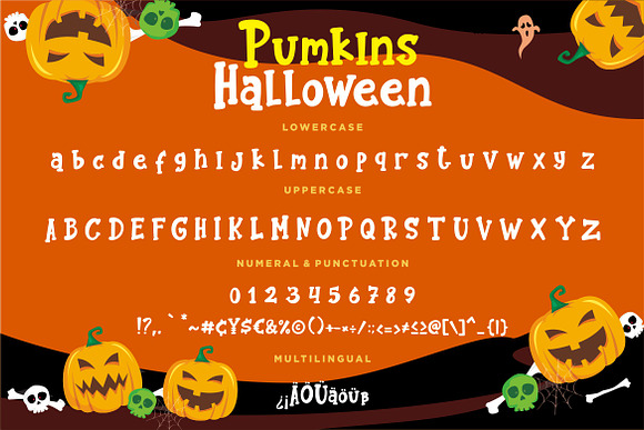 Pumkins Halloween in Halloween Fonts - product preview 6