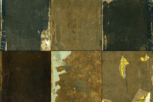 Old Worn Book Covers Digital Paper in Graphics - product preview 1