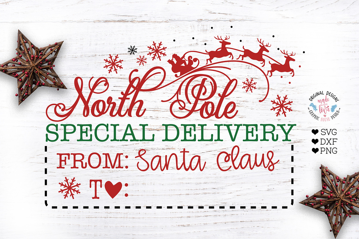 North Pole Special Delivery Tag in Illustrations - product preview 8