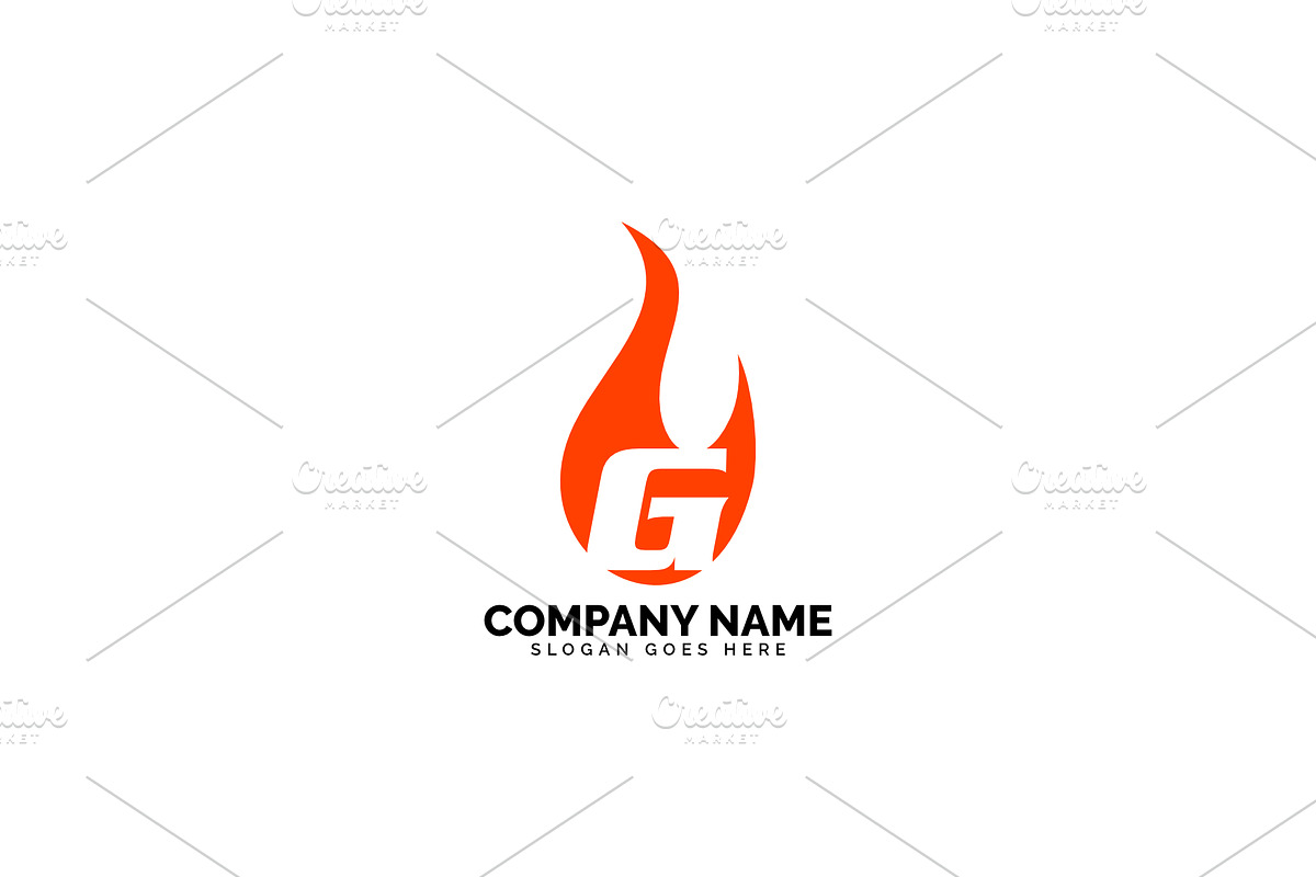 g letter flame logo in Logo Templates - product preview 8