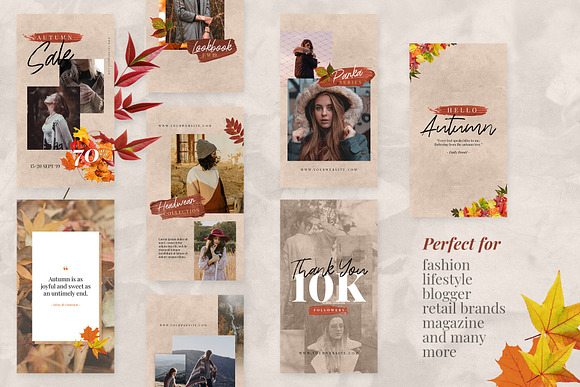 Autumn Instagram Stories Bundle in Instagram Templates - product preview 2