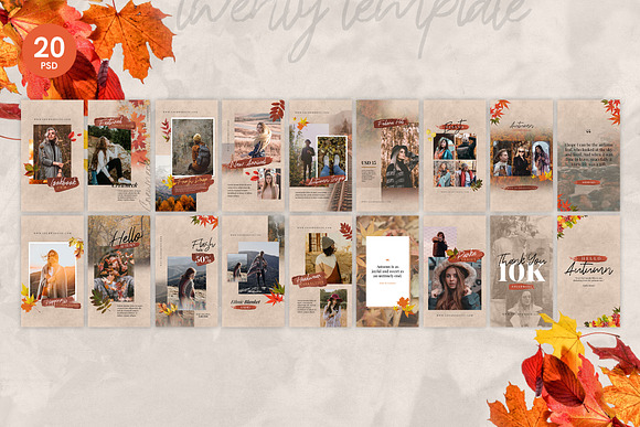 Autumn Instagram Stories Bundle in Instagram Templates - product preview 5