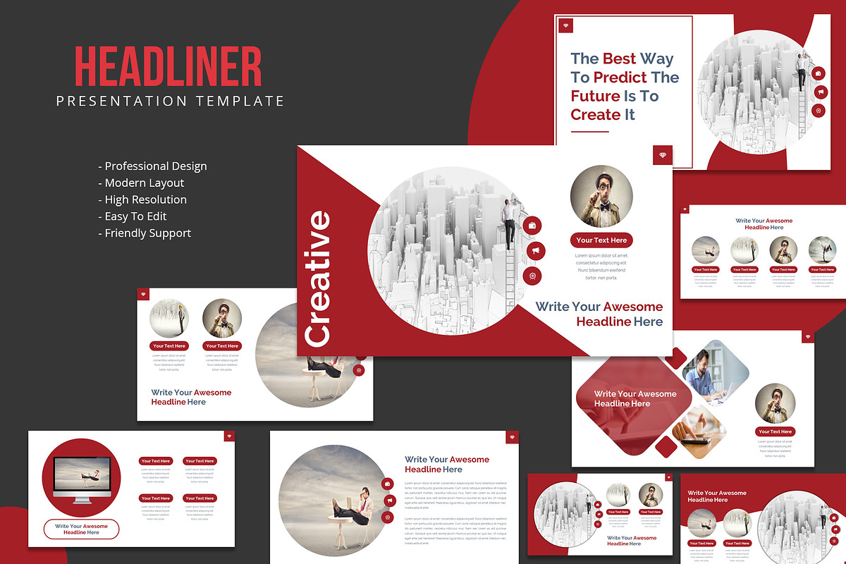 Headliner Powerpoint Template in PowerPoint Templates - product preview 8