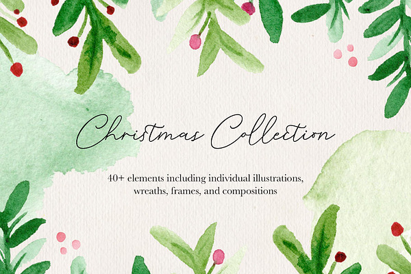 Christmas Watercolor Collection