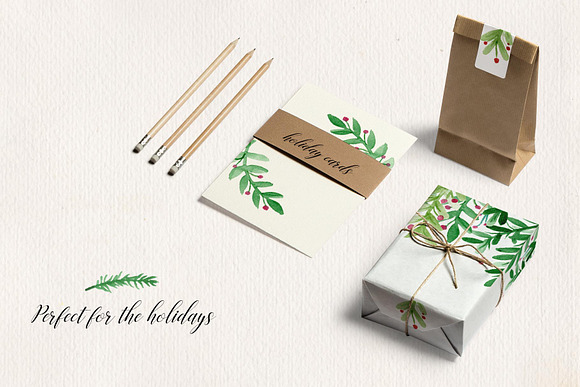 Christmas Watercolor Collection in Illustrations - product preview 4