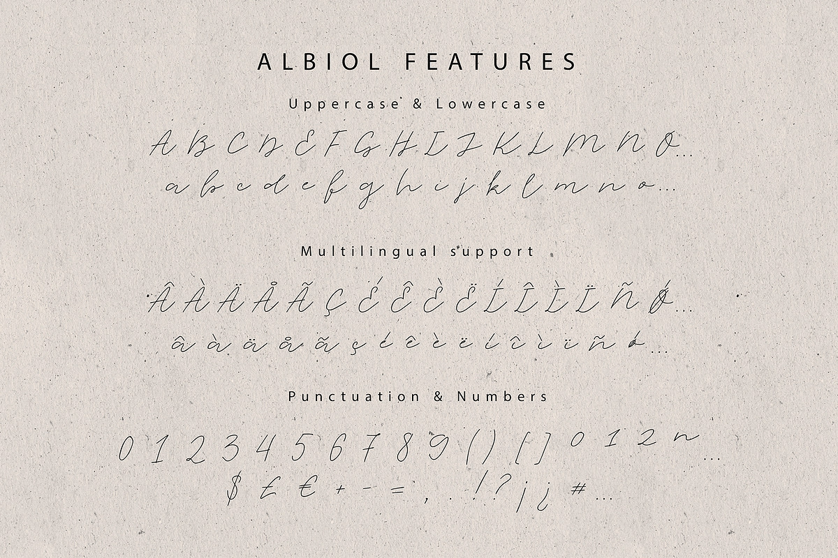 Albiol Handwritten Script in Script Fonts - product preview 8