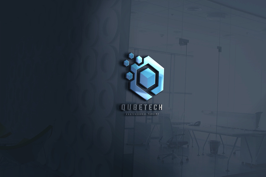 Qube Tech Q Letter Logo in Logo Templates - product preview 8