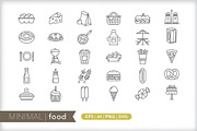 Minimal food icons