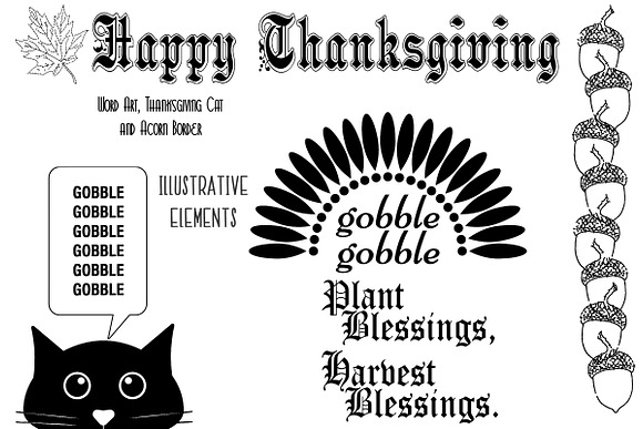 Thanksgiving Vintage/Illustrative in Illustrations - product preview 1