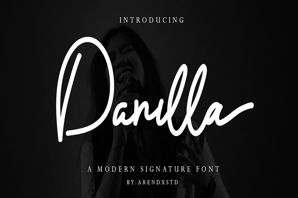 Danilla Modern Signature Font in Script Fonts - product preview 8