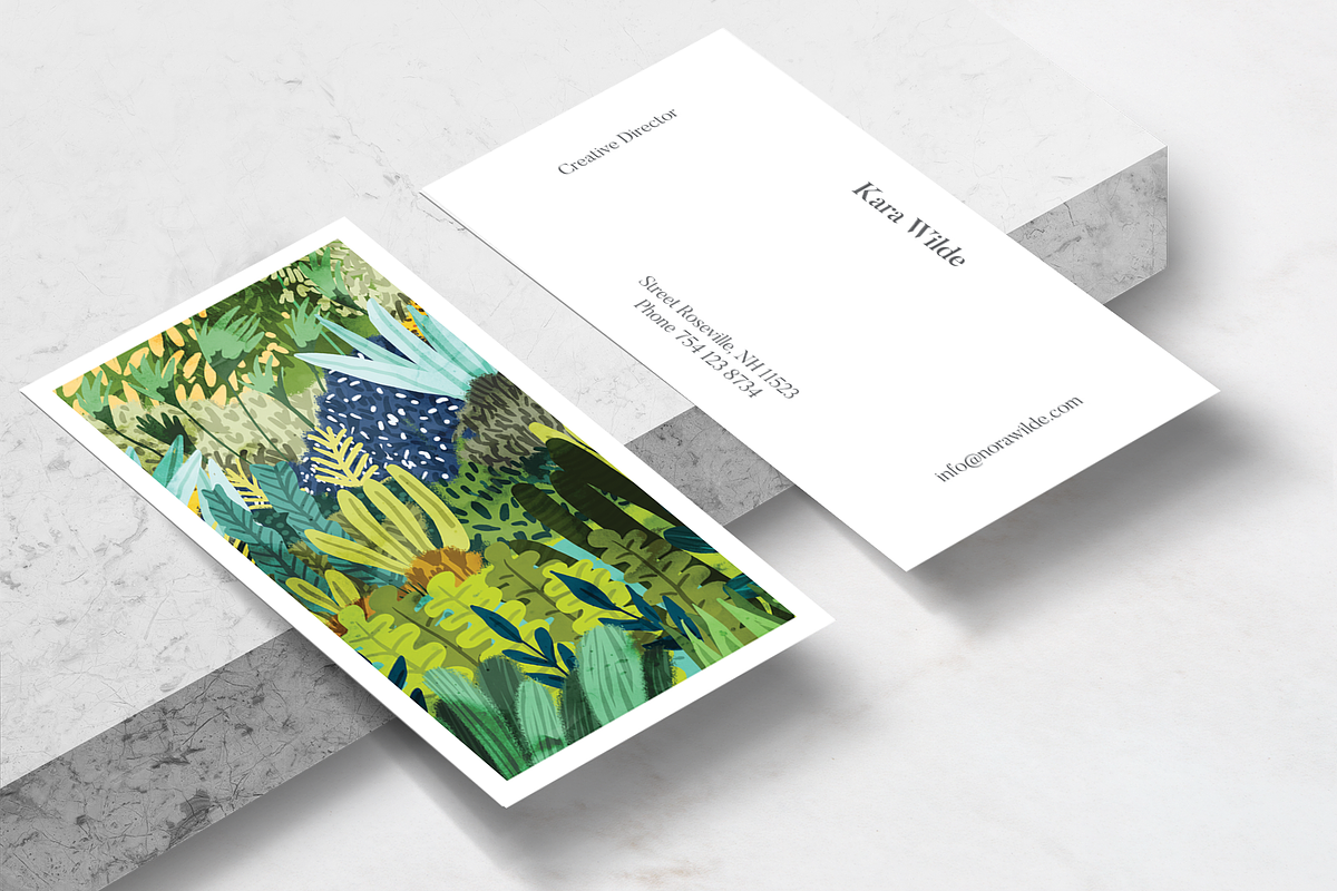 Wild Jungle II Business Card Templat in Business Card Templates - product preview 8
