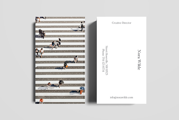 Rain Crossing Business Card Template in Business Card Templates - product preview 1