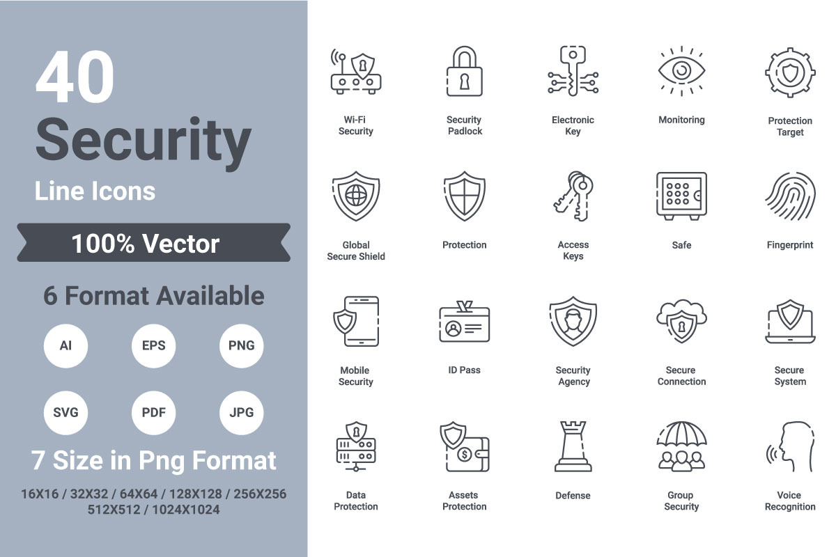 Security in Military Icons - product preview 8