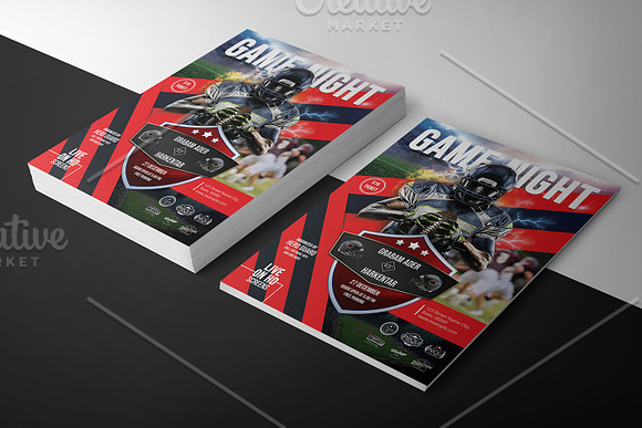 American Football Flyer  V1092 in Flyer Templates - product preview 1