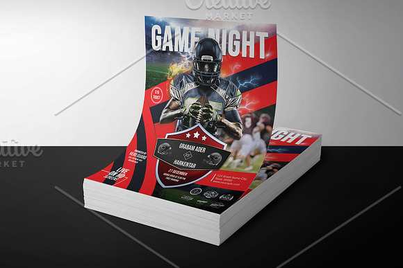 American Football Flyer  V1092 in Flyer Templates - product preview 3