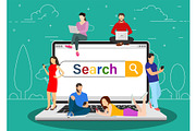 Online search bar concept