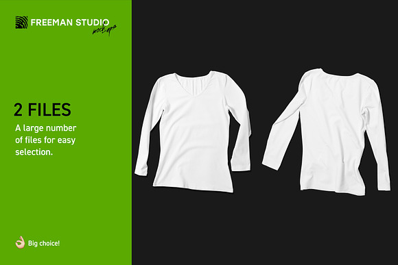 Longsleeve T-Shirt Mock-Up Set in Mockup Templates - product preview 1