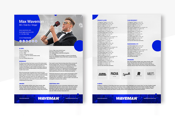 Press Kit / Resume for MC, Host, DJ in Resume Templates - product preview 1