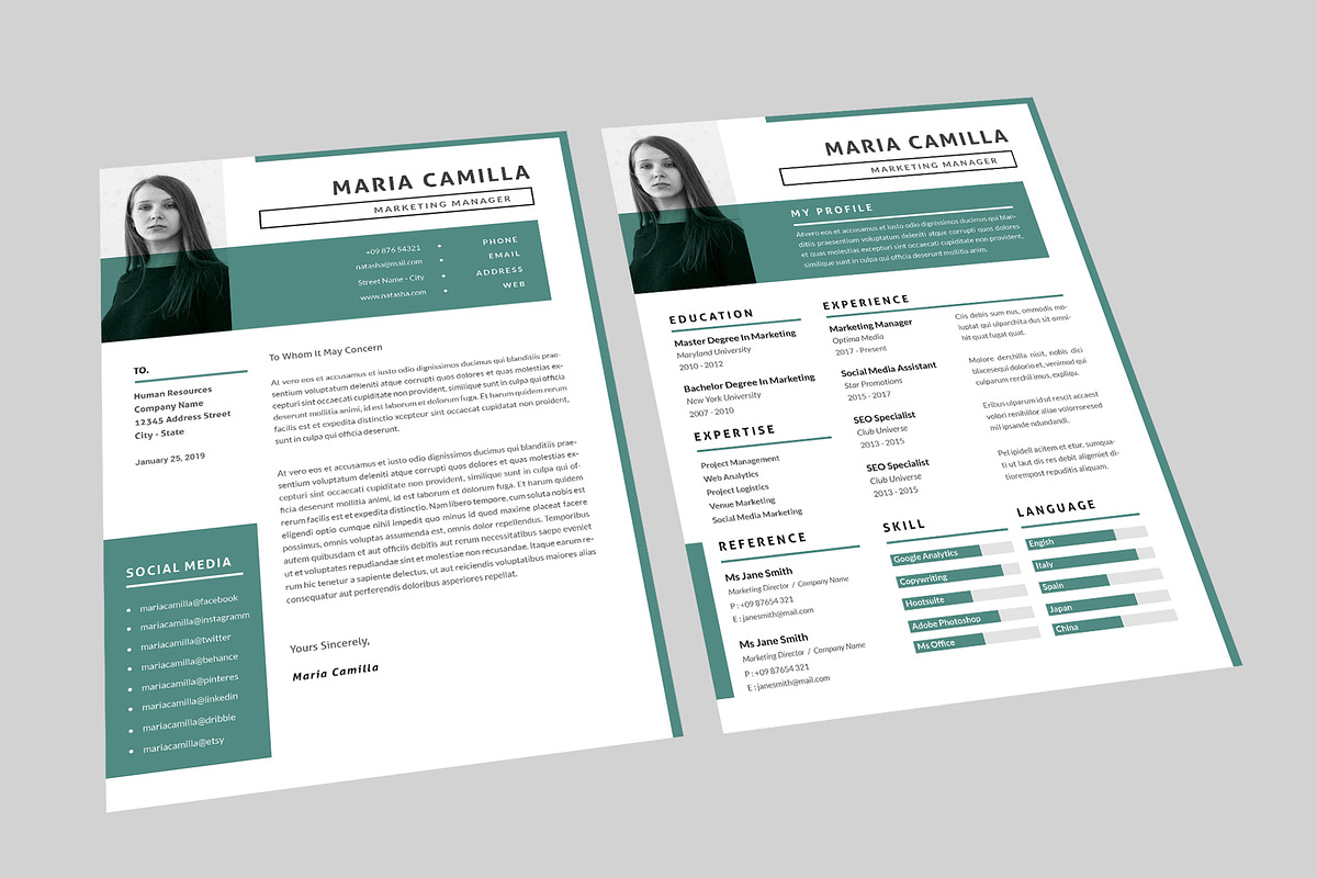 Maria Resume Designer in Resume Templates - product preview 8
