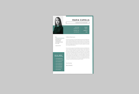 Maria Resume Designer in Resume Templates - product preview 1