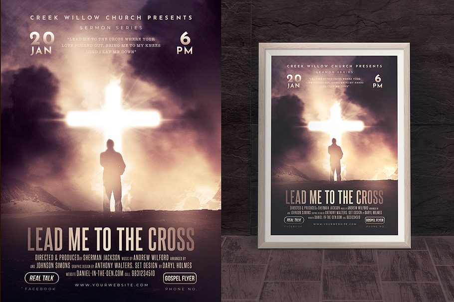 Lead Me to the Cross - Church Flyer in Flyer Templates - product preview 8