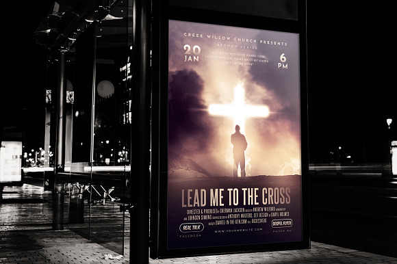 Lead Me to the Cross - Church Flyer in Flyer Templates - product preview 1