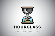 Ocean Hourglass Logo Template