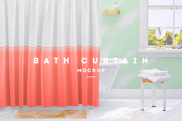 Bath Curtain Mockup 02