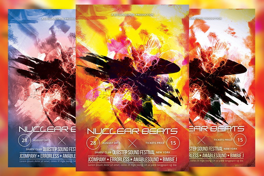 Nuclear Beats Flyer in Flyer Templates - product preview 8
