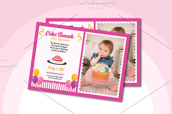 Cake Smash Mini Session - V1093 in Templates - product preview 1