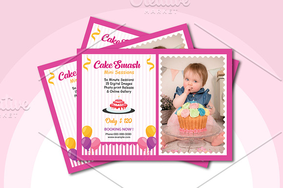 Cake Smash Mini Session - V1093 in Templates - product preview 2