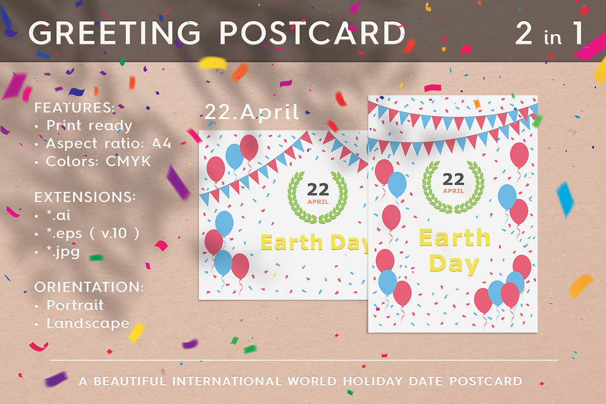 Earth Day - April 22 in Card Templates - product preview 8