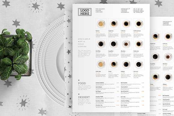 Cafe Menu Template in Flyer Templates - product preview 3