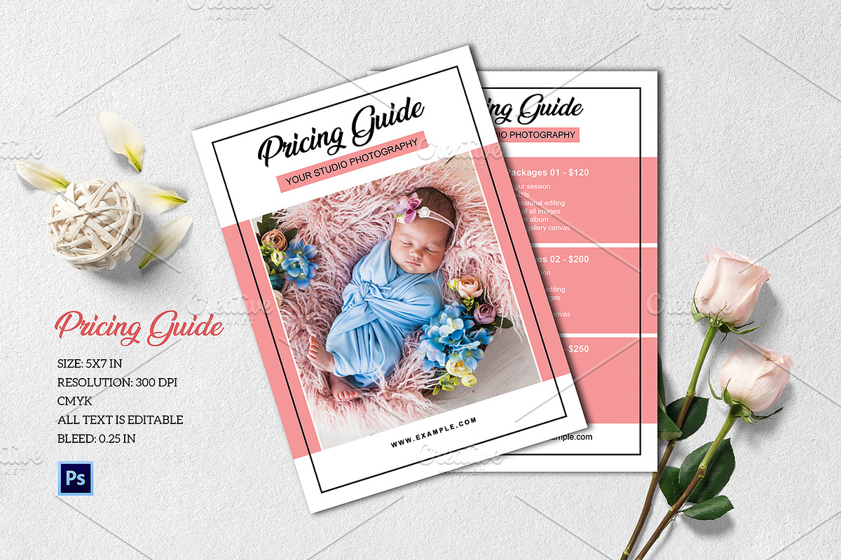 Newborn Photography Price List V1094 in Flyer Templates - product preview 8