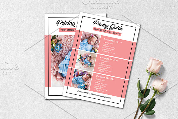 Newborn Photography Price List V1094 in Flyer Templates - product preview 1