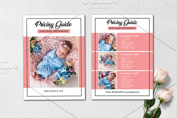 Newborn Photography Price List V1094 in Flyer Templates - product preview 2