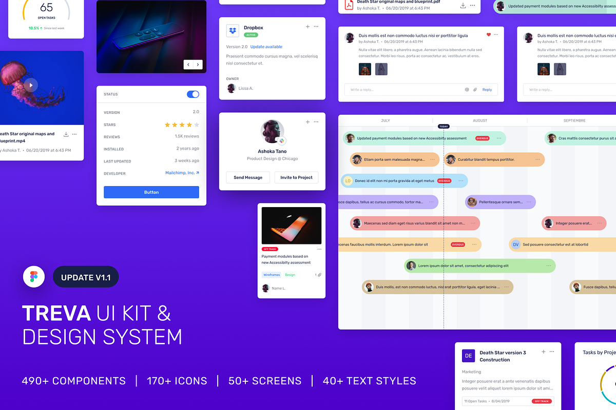 TREVA UI Kit & Design System in UI Kits and Libraries - product preview 8