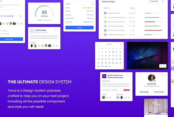 TREVA UI Kit & Design System in UI Kits and Libraries - product preview 7