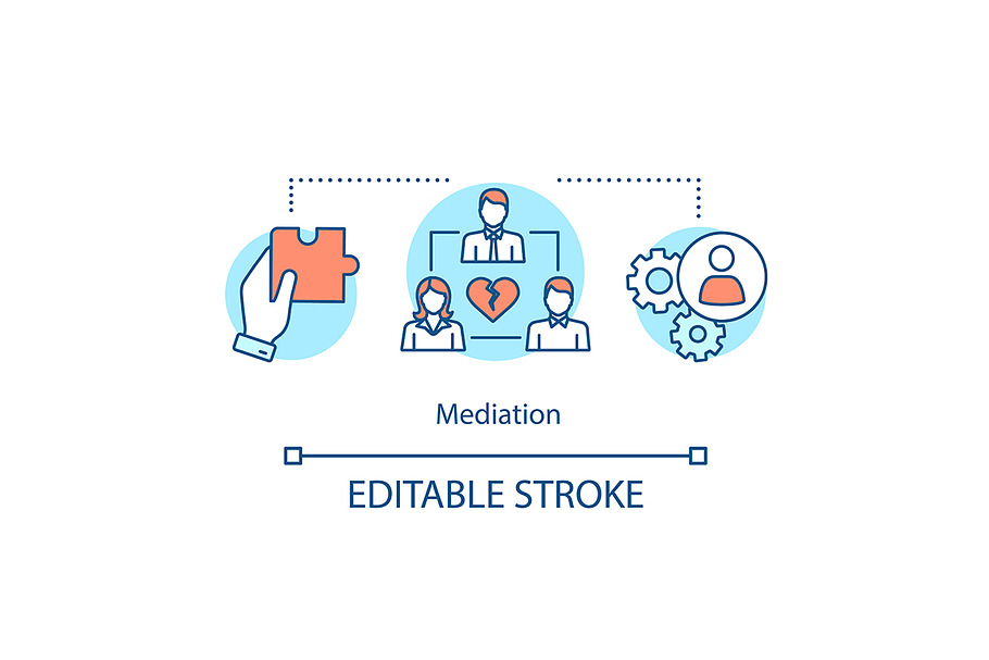 Mediation concept icon